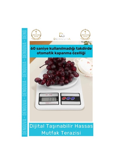 Terazi 10kg Kapasite Dijital Lcd Ekranlı Sayma Fonksiyonlu Dara Modlu Hassas Mutfak Terazisi Çok Renkli