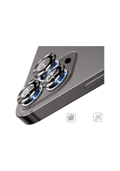 Apple Uyumlu   iPhone 12 Pro Max 3D Metal Çerçeveli Kamera Lens Koruyucu (484505230)