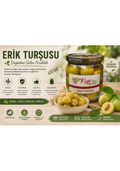 Yeşil Erik Turşusu 450 Gr