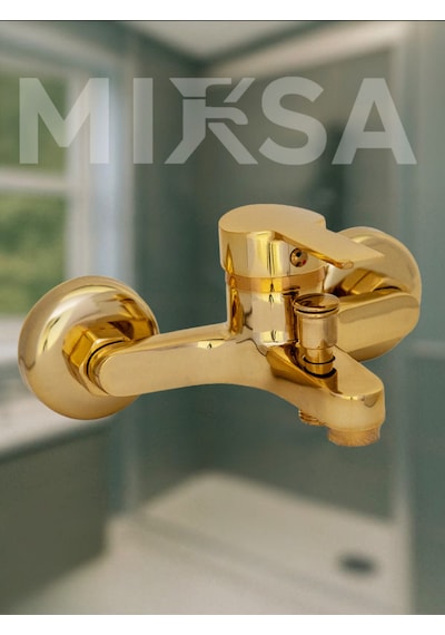 Gold Mix Banyo Duş Bataryası Musluğu , Yerli Üretim Altın