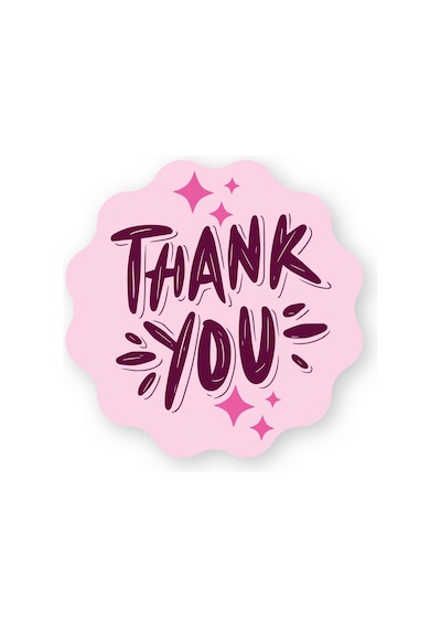 Sticker 4 - Thank You 4x4 Cm - 66 Adet