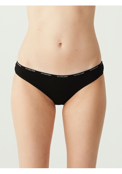 U.S. Polo Assn. Kadın 5 Li Düşük Bel Slip Çok Renkli 67001 Lacivert
