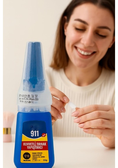 Ultra Güçlü Profesyonel Protez Tırnak Yapıştırıcısı 22 Gram - Hızlı Etkili Tips Takma Tırnak Yapıştırıcı, 722389