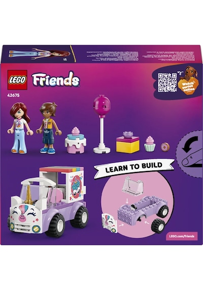 LEGO® Friends Tek Boynuzlu At Pasta Dağıtım Arabası 42675 - 4 yaş ve üzeri çocuklar için Yaratıcı Oyuncak Yapım Seti (67 Parça)