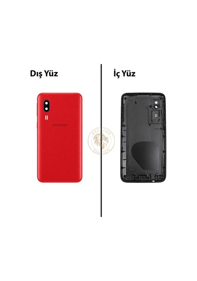 Samsung Galaxy A2 Core A260 Kırmızı Renk Arka Kapak Arka Cam Batarya Kapağı Pil Kapağı Lazer Kesim Back Cover Galaxy A2 Core Uyumlu