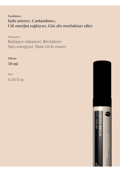 Gözaltı Morluk Ve Torba Giderici, Kırışıklık Karşıtı Serum Coffee Break Eye Serum