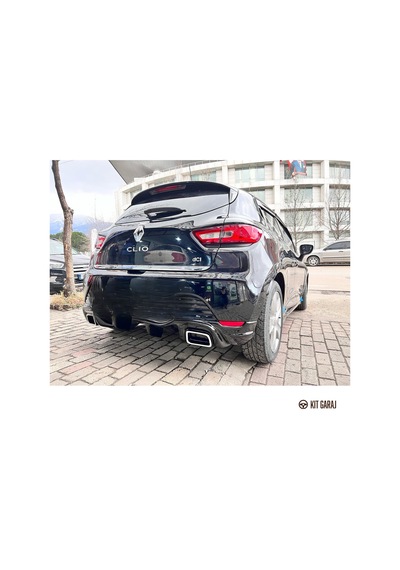 Kit Garaj Renault Clio 4 Rs Egzoz Görünümlü Piano Black Difüzör Plastik Boyalı