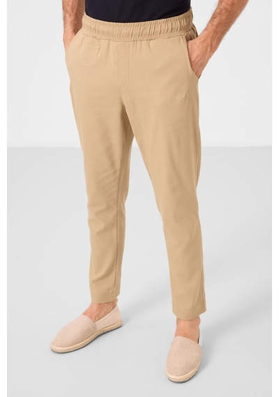 Tommylife Koyu Bej Standart Fit Dokuma Hafif Esnek Chino Erkek Pantolon - 82177 KOYU BEJ
