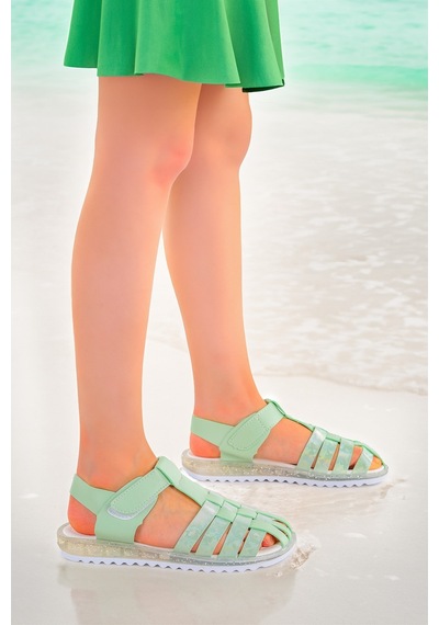 Kiko Kids Kız Çocuk Sandalet Arz 2348 Mint Yeşili