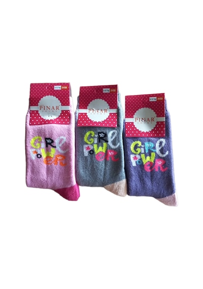 Çizgi Kids Kız Çocuk havlu Kışlık Soket Çorap 12 Çift