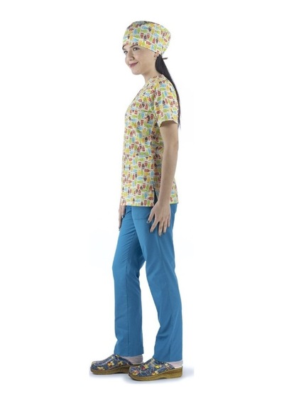Zarf Yaka Desenli Üst - 3903 Baykuş-6399