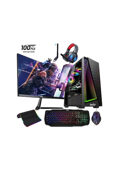 Izoly ST998637 R5-5500 32 GB 256 GB SSD 1 TB HDD RX550 4 GB 24" Free Dos Masaüstü Oyuncu Bilgisayarı