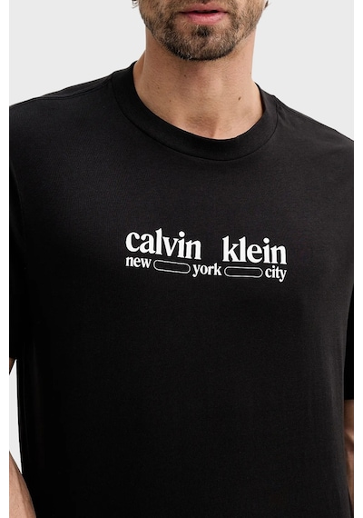 Calvin Klein Erkek T Shirt Lv14re831g Ub1 Siyah Siyah