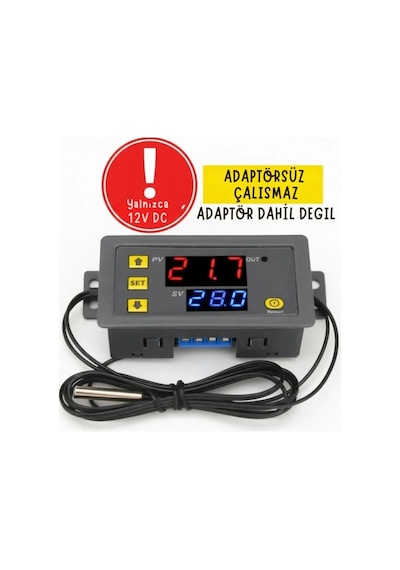Anakucağı, Termostat, Kuluçka Makinesi İçin "dc 12v" Termostat Sıcaklık Denetleyici Modülü
