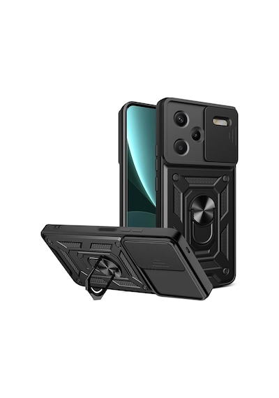 Apsuwa Xiaomi Redmi Note 13 Pro Plus 5g Kılıf Yüzüklü Sürgülü Kamera Korumalı Pars
