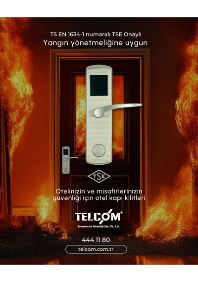 Yangına Dayanıklı Kartlı Otel Kapı Kilidi Rfıd Mıfare/desfire , Pms Entegrasyonu, Audit Log 1 Adet