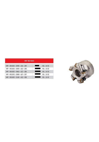 Fett Vrf - Rd1003 - D063 - D22 - Z06 Vorgen Freze Takımı