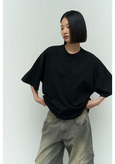Flood Of Style Need Money Siyah Oversize