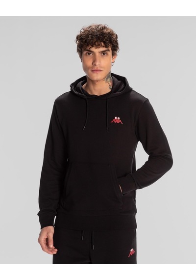 Kappa Authentic Space Jump Hoodie Erkek Siyah Regular Hoodie