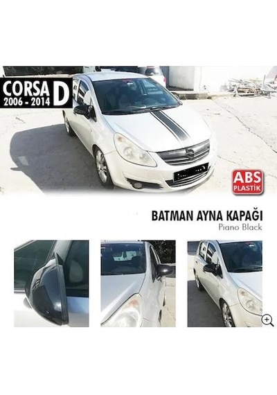 OtoÇizgi Opel Corsa D 2007-2014 Arası Yarasa Ayna Kapağı Batman Piano Blac OtoÇizgi