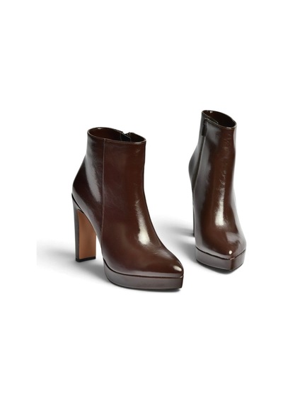 Fox Shoes V820660160 Kahverengi Rustik Kalın Platform Topuklu Kadın Bot