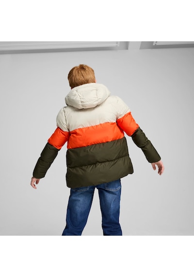 Puma Poly Genç Kapüşonlu Şişme Mont 626502 70 Yeşil