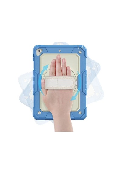 Mey İthalat Apple iPad 5 Air 9.7 Kılıf Strap New Tablet Kapak - Mavi Tablet Kılıfı