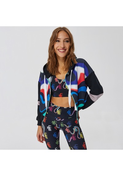 Ace Nayman Angela Renkli Hoodie Sweatshirt Çok Renkli
