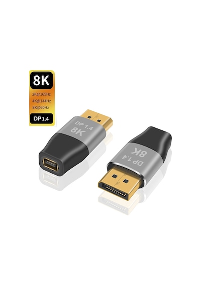 8k Mini Displayport To Displayport Adaptörü Çift Yönlü Dönüştürücü