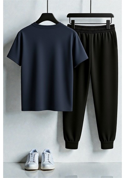 Uyguntarz Unisex Fantastic Tasarım Baskılı Tişört - 2'li Eşofman Takımı Lacivert Uyguntarz Unisex Fantastic Tasarım Baskılı Tişört - 2'li Eşofman Takımı Lacivert