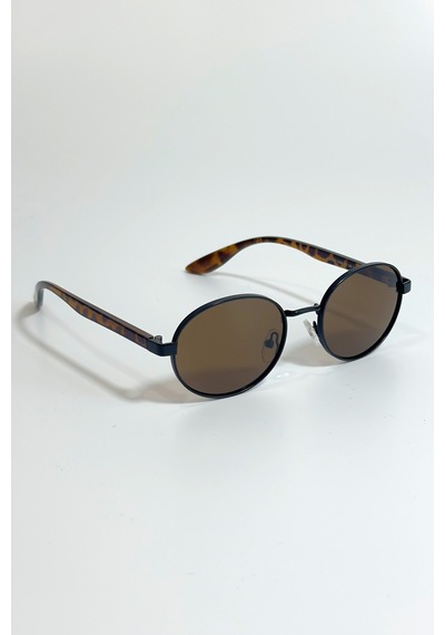 Unisex Polarize Yuvarlak Güneş Gözlüğü Kahverengi Uv400 Korumalı 09789130