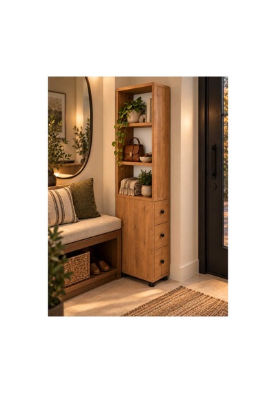Dar Alan Dolabı 3 Çekmeceli Raflı Kitaplık Çok Amaçlı Banyo Mutfak Düzenleyici150x47x20 Cm Kahverengi - 932242619 Kahverengi Dar Alan Dolabı 3 Çekmeceli Raflı Kitaplık Çok Amaçlı Banyo Mutfak Düzenleyici150x47x20 Cm Kahverengi - 932242619 Kahverengi