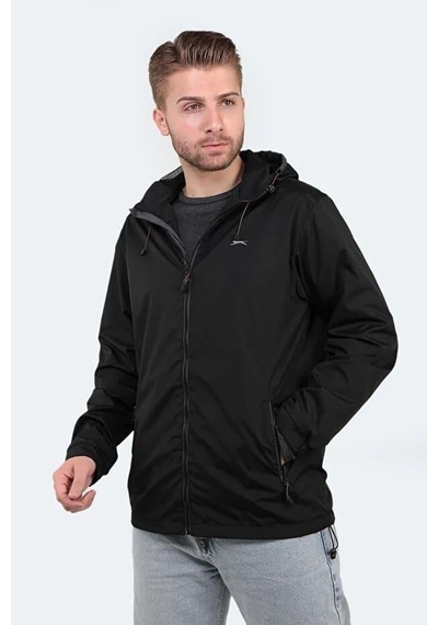 Slazenger Ofans Yağmurluk Rüzgarlık Erkek Mont Siyah