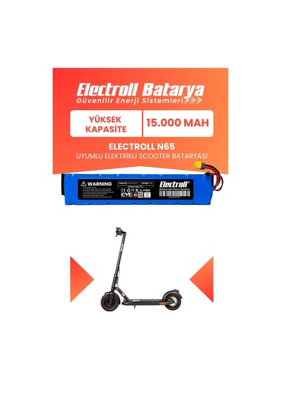 Electroll N65 Uyumlu Batarya Yüksek Kapasite 48v 15.000mah Elektrikli Scooter Bataryası Diğer