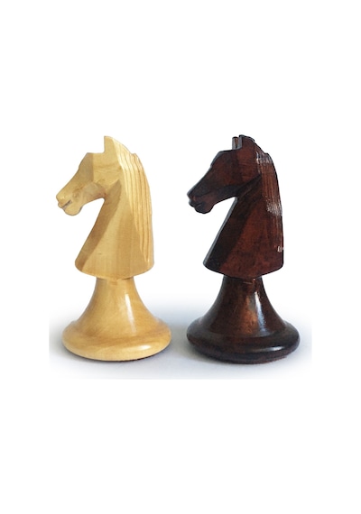 El Yapımı Şimşir Ahşap Modern Satranç Taşı 77mm