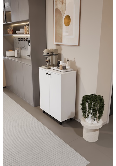Miora Modern Çok Amaçlı Ayaklı Dolap 2 Kapaklı Raflı Mutfak Banyo Balkon Ayakkabılık Dolabı Beyaz Miora Modern Çok Amaçlı Ayaklı Dolap 2 Kapaklı Raflı Mutfak Banyo Balkon Ayakkabılık Dolabı Beyaz