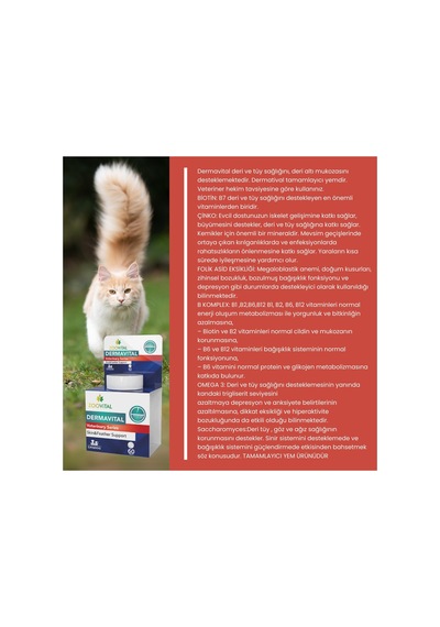 Dermavital 60 Tablet Evcil Hayvan Deri Ve Tüy Desteği