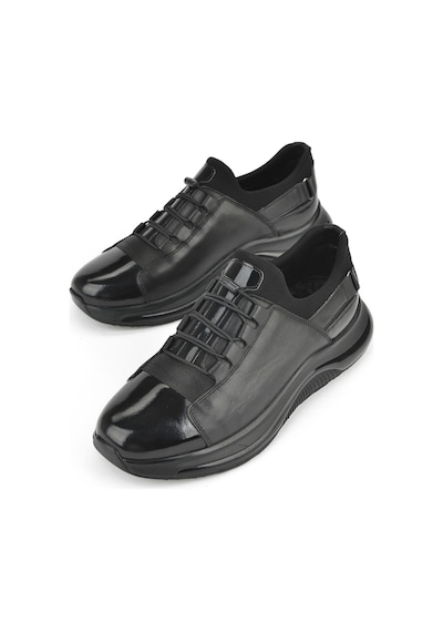 Ziya, Erkek Hakiki Deri Sneaker 153423z704 Siyah 153423z704 000 Siyah