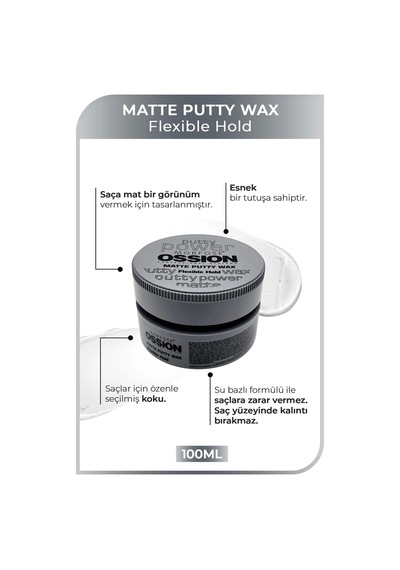 Morfose Ossion Flexible Hold Putty Kremsi Mat Wax 100 Ml