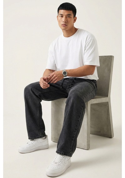 Bigdart Erkek Rahat Kesim Baggy Jean Pantolon 30075 - Antrasit