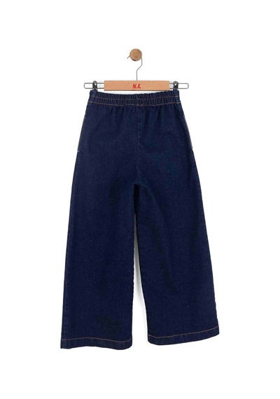 Nk Kids Kız Çocuk Pileli Pantolon Nk-51710 Koyu-mavi