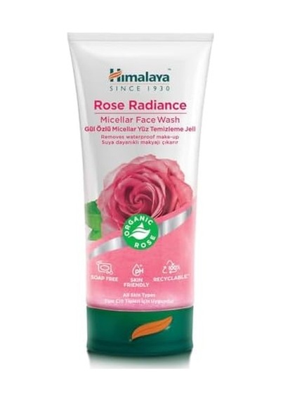 Himalaya Since 1930 Micellar Parlatıcı Yüz Temizleyici, Organik Gül, Makyaj Temizleyici, Normal Ve Yağlı Ciltler, 150ml