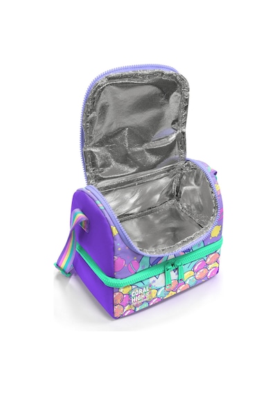 Coral High Kids Milka Şeker Ayıcık Desenli Thermo İki Katlı Beslenme Çantası 37202 124-Pembe