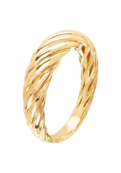 Diamond Line - Gülaylar - Sarı Altın 14 Ayar Trend Taşsız Yüzük (537275808)