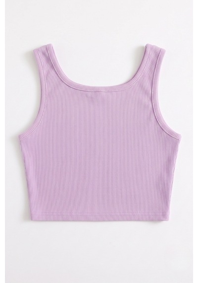 Le Mabelle Lila Yıldız Nakışlı Fitilli Askılı Kız Çocuk Crop Bluz - Cindy Lila