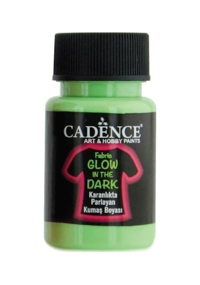 Cadence Gece Parlayan Kumaş Boya - Koyu Yeşil - Glow In Dark 50Ml