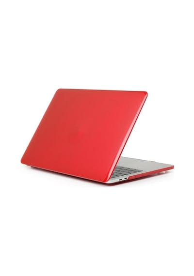 Apple Uyumlu MacBook Pro 13 Pro M1 A2338 A1706 Kristal Şeffaf Kılıf Kırmızı