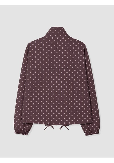 Lcw Everyday Mürdüm Dik Yaka Puantiyeli Oversize Kadın Mont