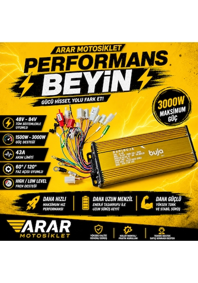 E-bike Akıllı Beyin Sarı Buja Performans-uzun Menzil 48-72v 1500w - 3047