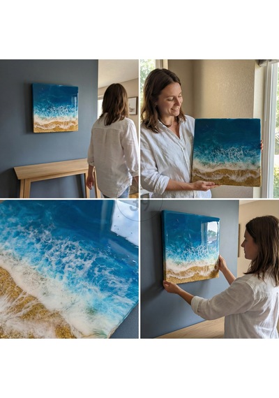 Caribbean Ocean Epoksi Duvar Tablosu El Yapımı Okyanus Temalı Dekoratif Sanat, 25x25 Cm & 30x30 Cm 1 Adet Caribbean Ocean Epoksi Duvar Tablosu El Yapımı Okyanus Temalı Dekoratif Sanat, 25x25 Cm & 30x30 Cm 1 Adet